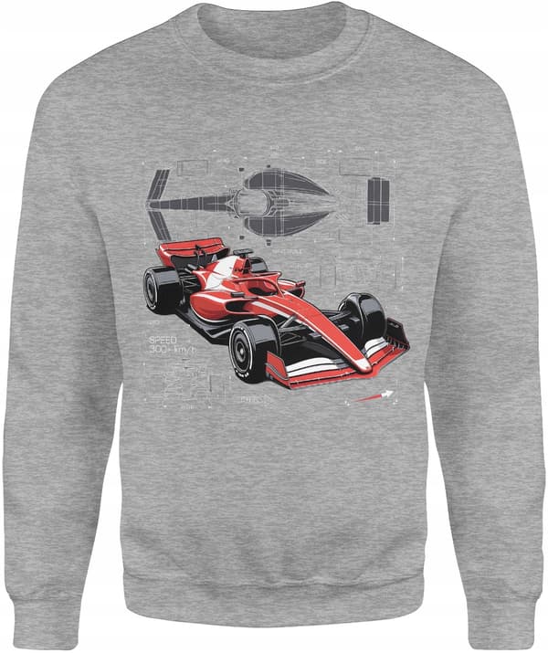 Formel 1-racerbils-sweatshirt herrtryckt fanpresent L