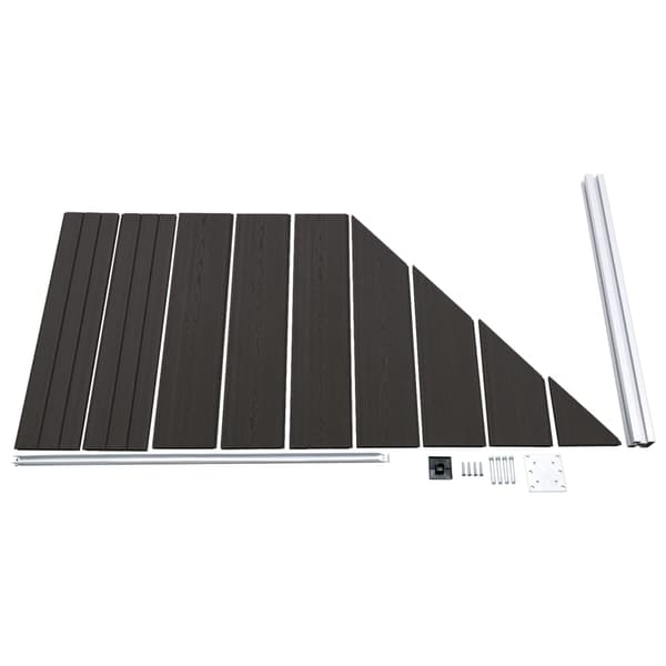 vidaXL WPC-aitapaneeli 95x(105-180) cm musta