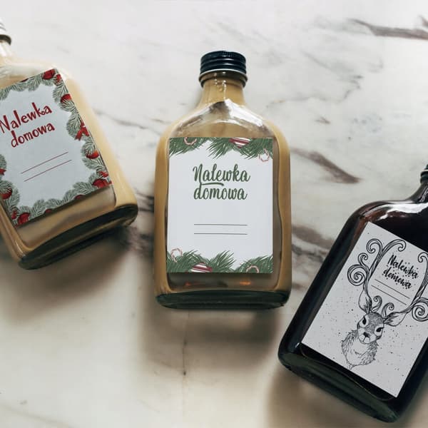 50 joulutarran setti alkoholijuomapulloille Joulu