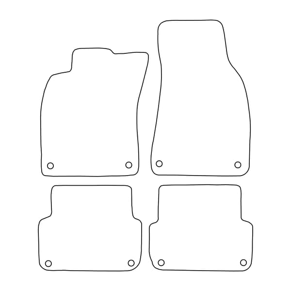 [BLM]AU017 Sort - Velourmåttesæt til Audi A6 III C6 (2004-2008) - Sorte detaljer