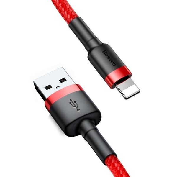 Baseus Cafule 2A 3m Lightning USB-kabel (röd)