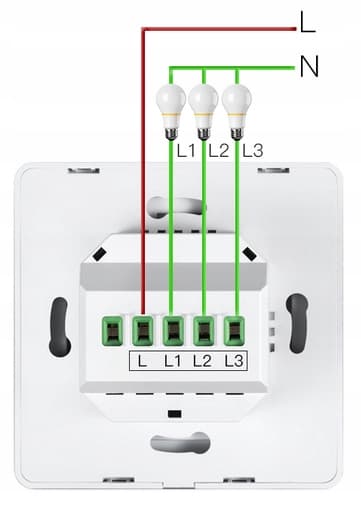 3-klicks ljusströmbrytare ZigBee TUYA #fungerar utan N