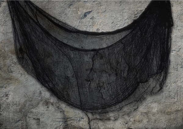 Musta Halloween-hämähäkinverkko 76x228cm