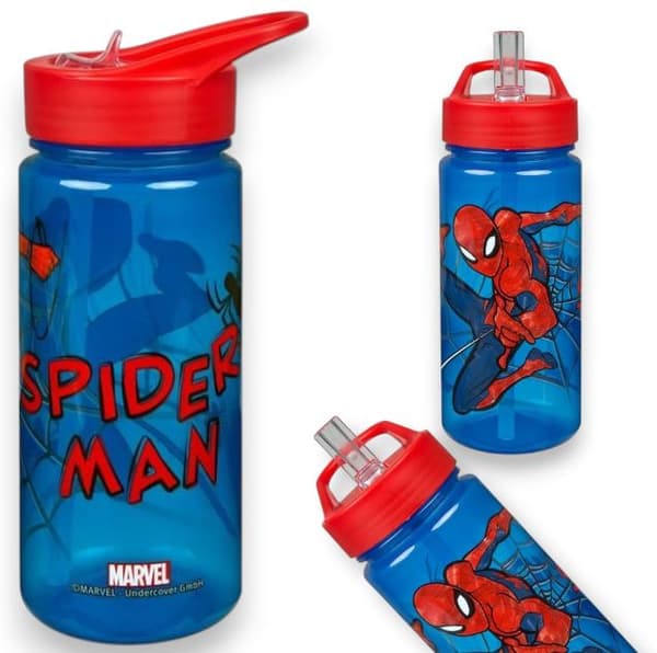 Marvel - 500 ml vesipullo pillillä - Hämähäkkimies - 19542