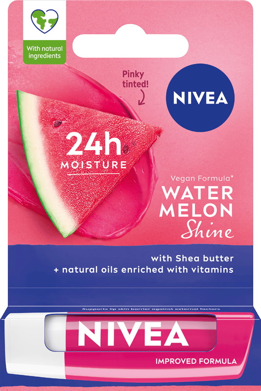 NIVEA Plejepomade til læber Watermelon Shine 4,8G