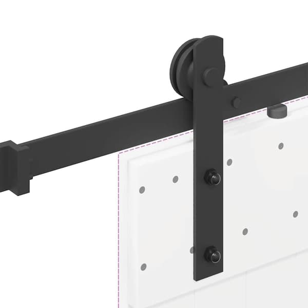 vidaXL monteringssystem til skydedør, 200 cm, stål, sort