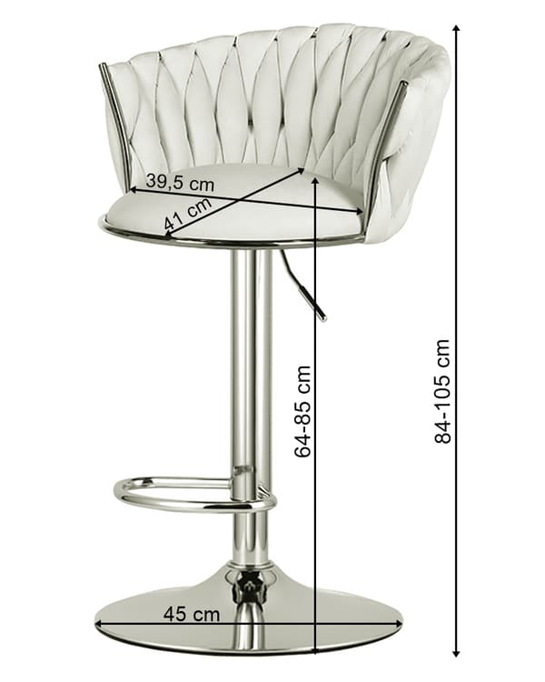 MIG skammel - beige / guld base x 1