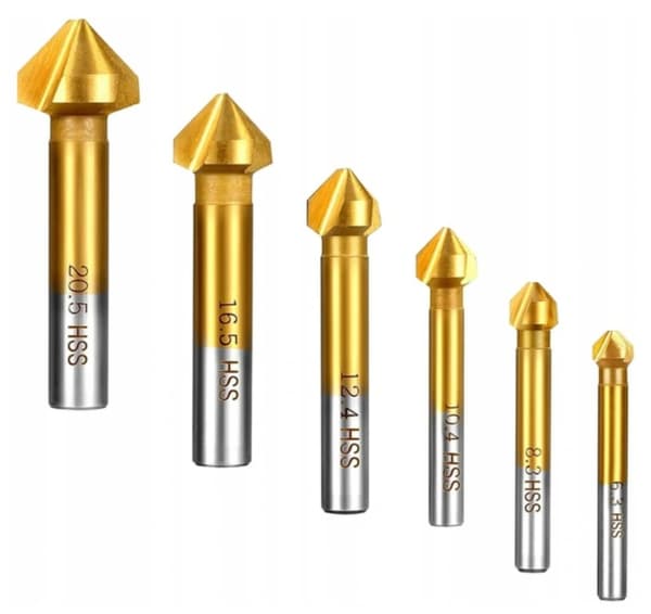 Koniska förborrssats, 6 delar, 6-20 mm