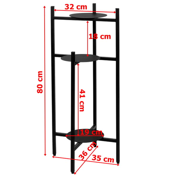 Tretorri sort Loft blomsterstander