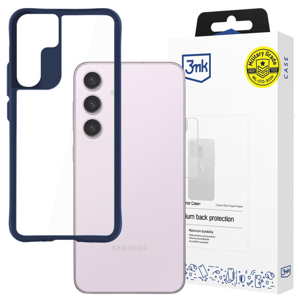 Samsung Galaxy S24 - 3mk Satin Armor Cover+ Blå