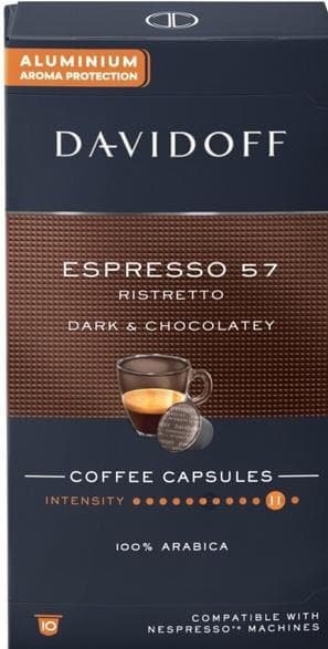 DAVIDOFF Espresso 57 kapsler 10 portioner