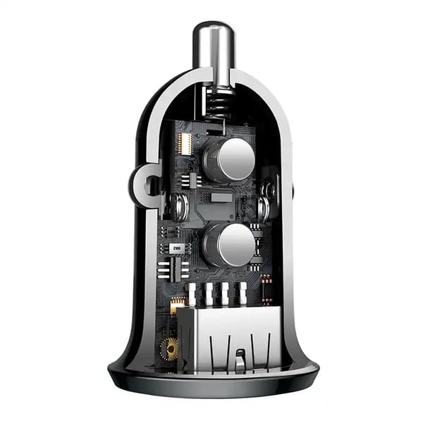 Baseus Grain Pro Autolaturi 2x USB 4.8A (Musta)