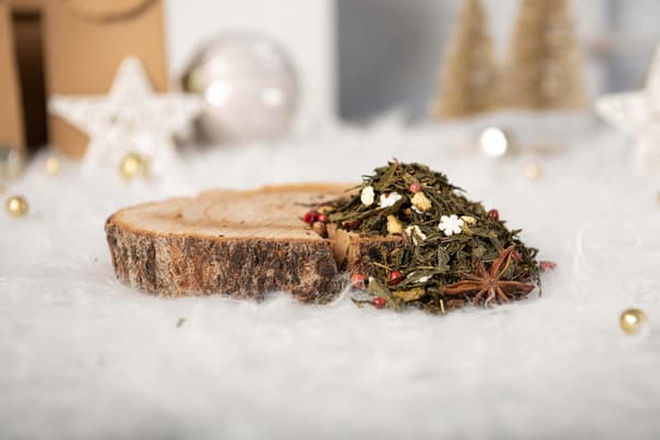 Grøn te Julespark til gave vinter snefnug nød 40g