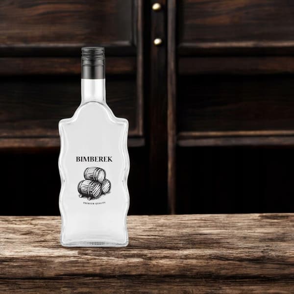 5x Flaskor JULKLAPP Fala 500ml med tryck för BIMBEREK PREMIUM