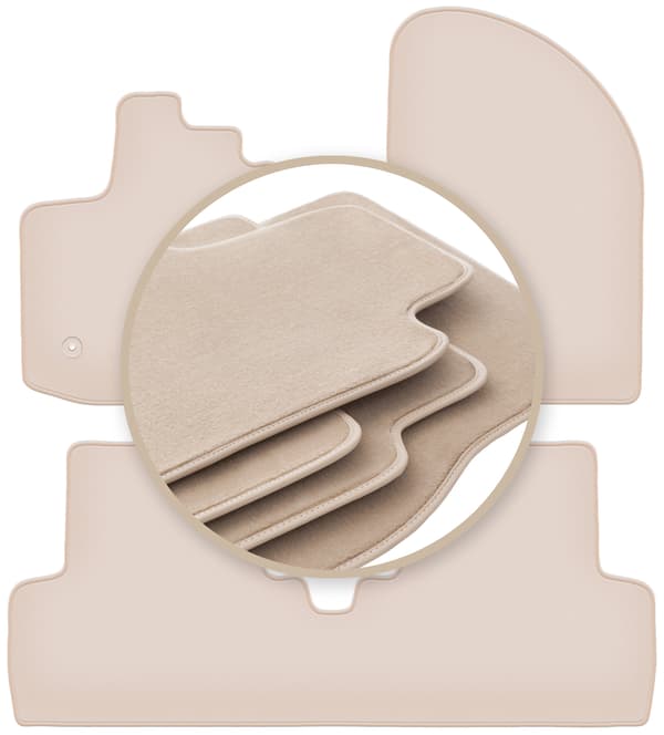 PREMIUM beige gulvmåtter til: Dacia Lodgy minivan 2012-