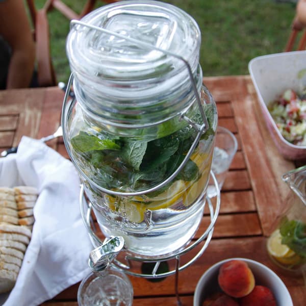 GLAS MED HANDTAN GLAS TIL LIMONADEVAND