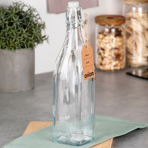 Glasflaska med klipp 1 l