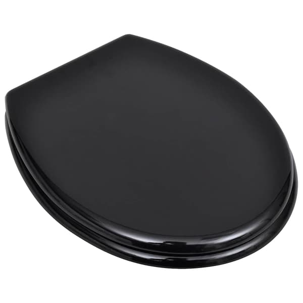 vidaXL toiletsæde, enkelt design, MDF, sort