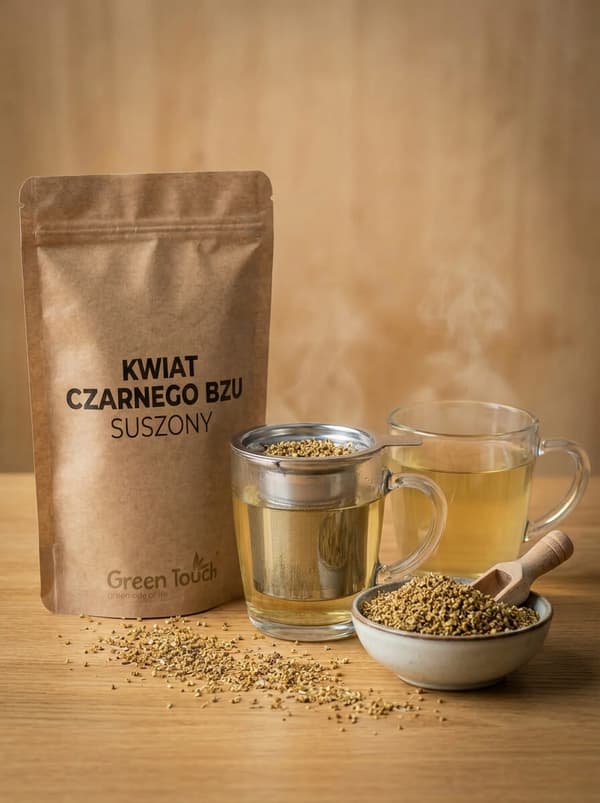 Tørret hyldblomst urtete surbær 50 g aromatisk