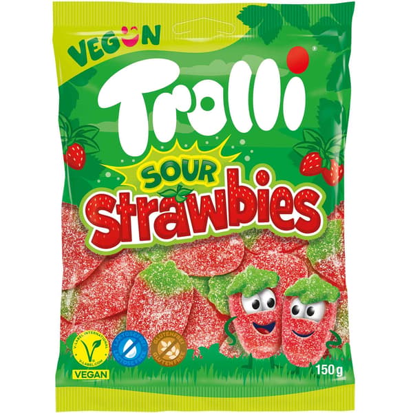 Trolli sure jordbærvingummier 150 g