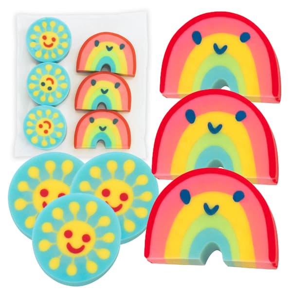 Suddgummi för att radera för skolbarn 6-pack
