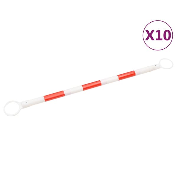 vidaXL Utdragbara trafikkoner, 10 st, ABS, 116-197 cm