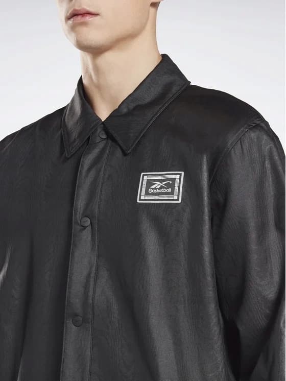 Reebok herrjacka svart transition med logo M