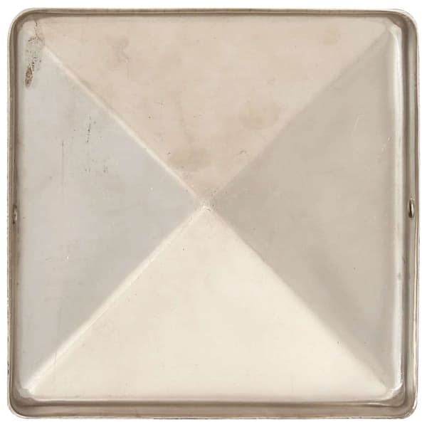 vidaXL stolpehætter, 6 stk., rustfrit stål, 101x101 mm
