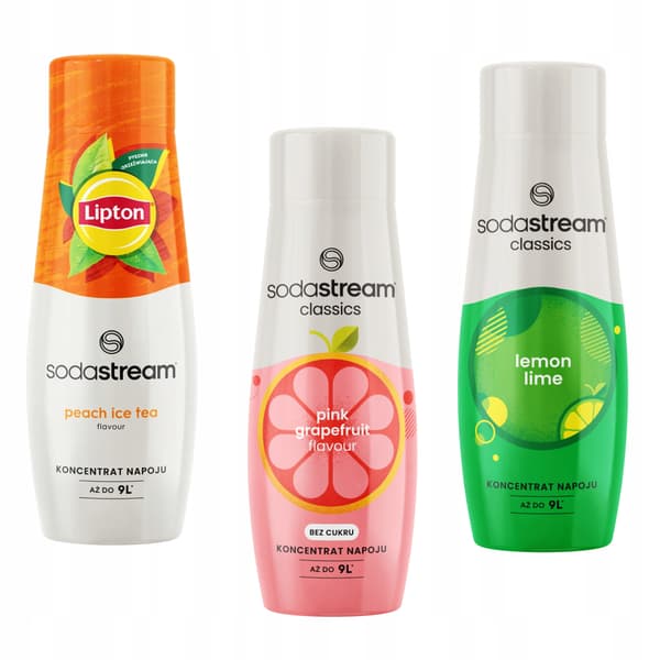 Sodastream Iste Persika + Grapefrukt + Citronlime 3-pack Koncentratset