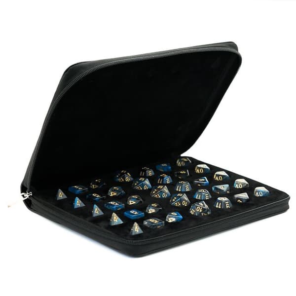 Läder RPG Tärningsväska Pennfodral för 5 Set