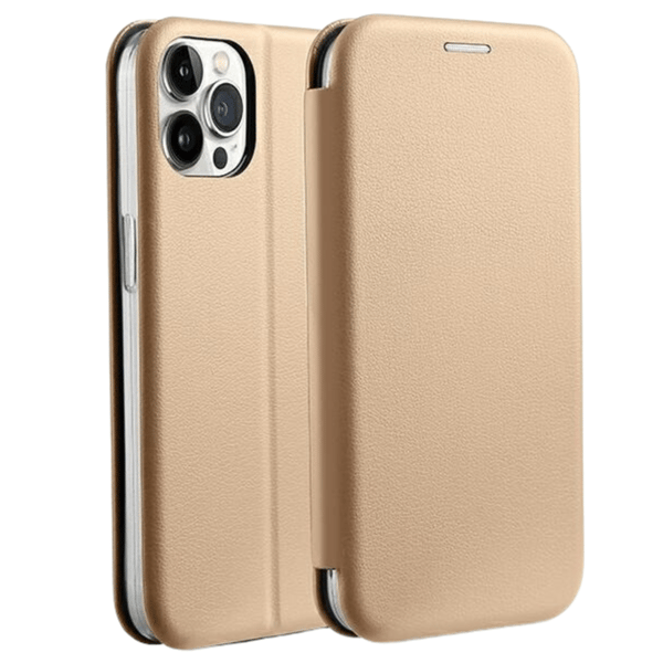 Beline Book Magnetisk Etui iPhone 15 Pro6.1 guld/guld