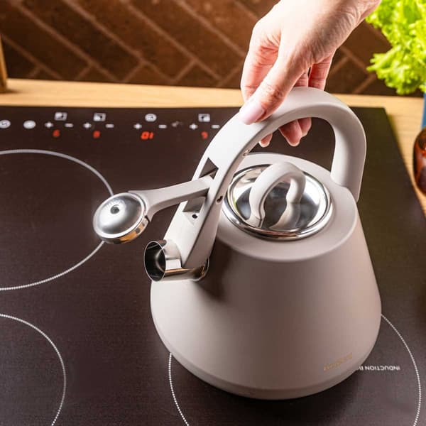 STÅLKEDEL MED FLØJTE 2,5L KLAUSBERG KB-7949 GRÅ