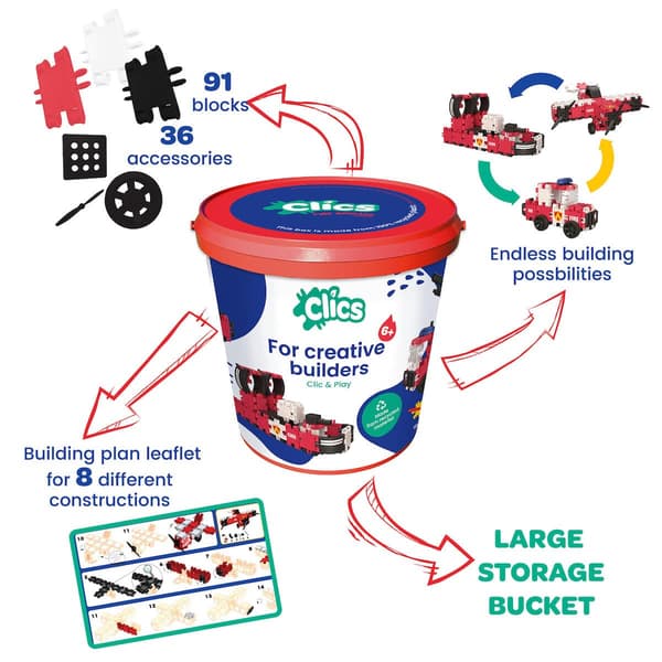 Clics Bucket 8in1 Palokunta 127 osaa 4+