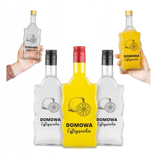 500ml vågflaska med tryck hemlagad citronvodka FÖR alkoholtinktur vodka