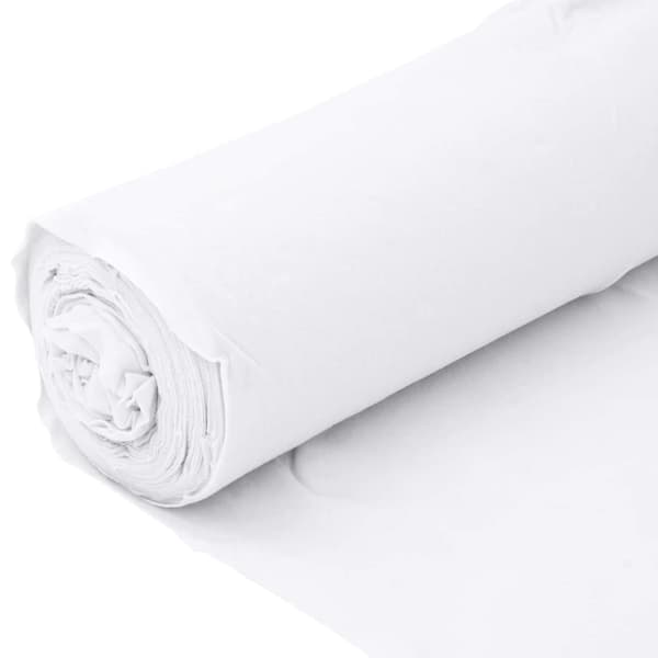 vidaXL Geotextil, Vit, 1x50 m, Polyesterfiber