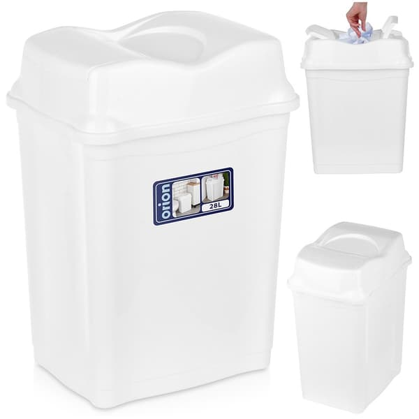 Plastskräpkorg vit 28 l
