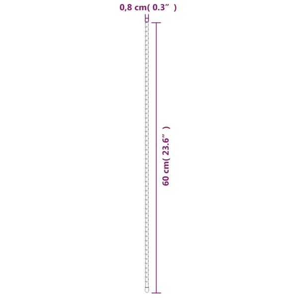 vidaXL Växtstöd, 30 st, Grön, 60 cm, Stål