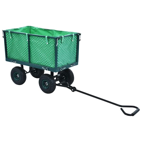 vidaXL Puutarhakärry Vihreä 350 kg