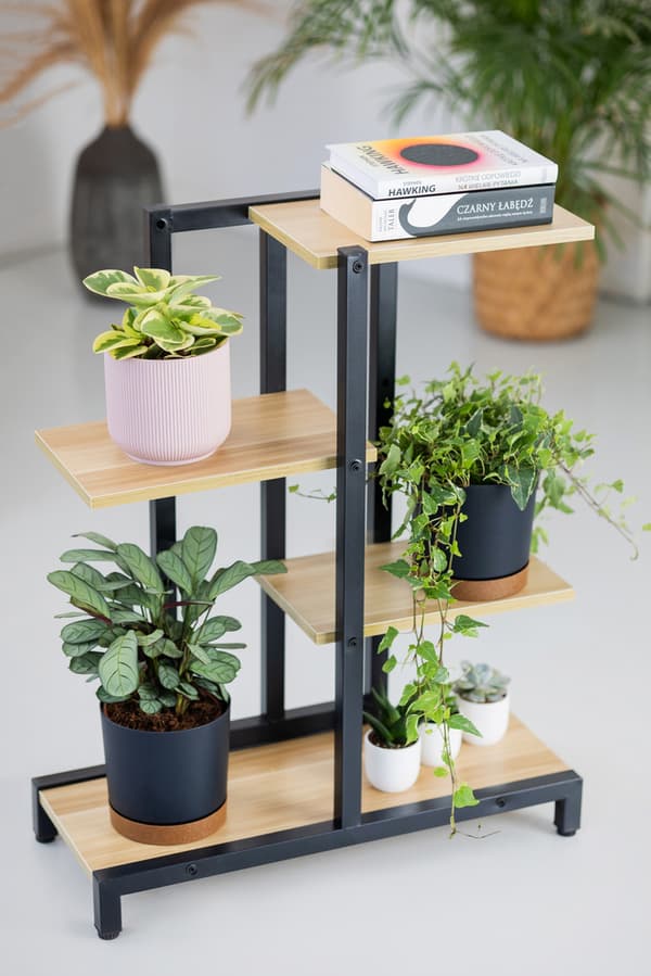 Oasis metal blomsterstativ - sort stativ til blomster og planter