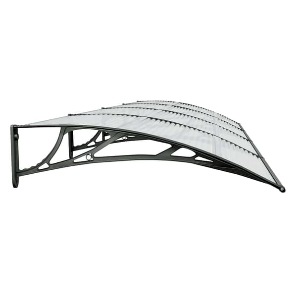 vidaXL dørmarkise sort 400x100 cm polycarbonat