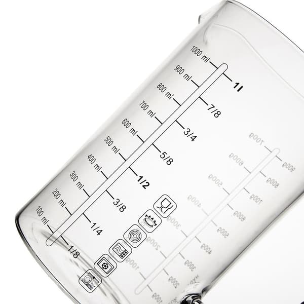 Køkkenmålekop i glas 1 liter