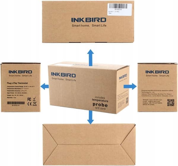 Inkbird ITC-308 Wi-Fi temperaturstyringstermostat, rygercontroller