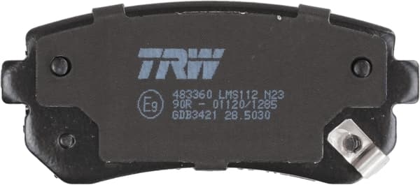 BAGSTE BREMSEKLODSER GDB3421 TRW