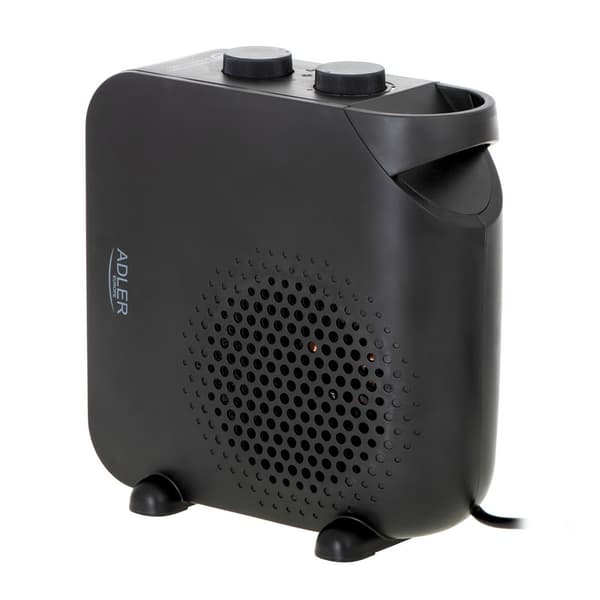 SVART VÄRMEFLÄKT 2000W AD 7725B - DE-AD7725B