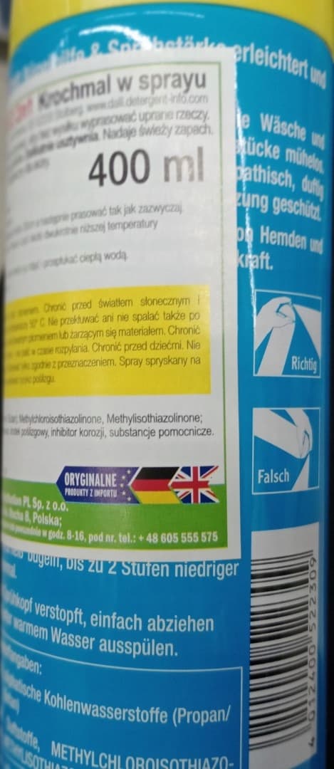 Dalli Duo Ironing Starch Spray 400 ml