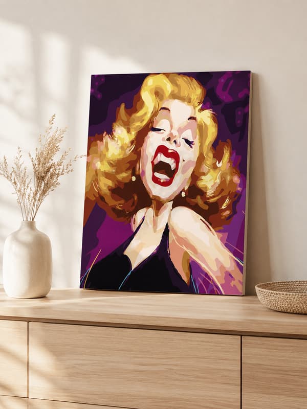 Målning med siffror med ram Marilyn Monroe 40x50 cm