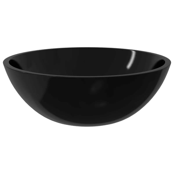 vidaXL glasvask, 50x37x14 cm, sort
