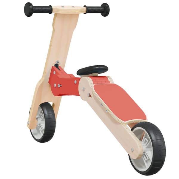 vidaXL 2-i-1 børnescooter rød