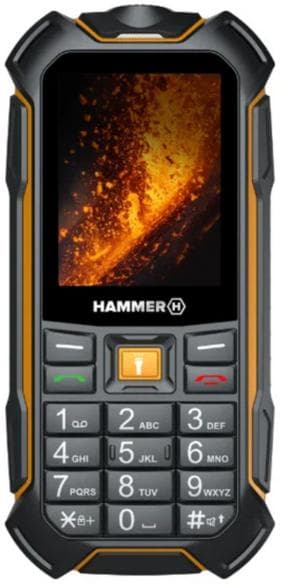HAMMER Boost 2 LTE musta ja oranssi matkapuhelin