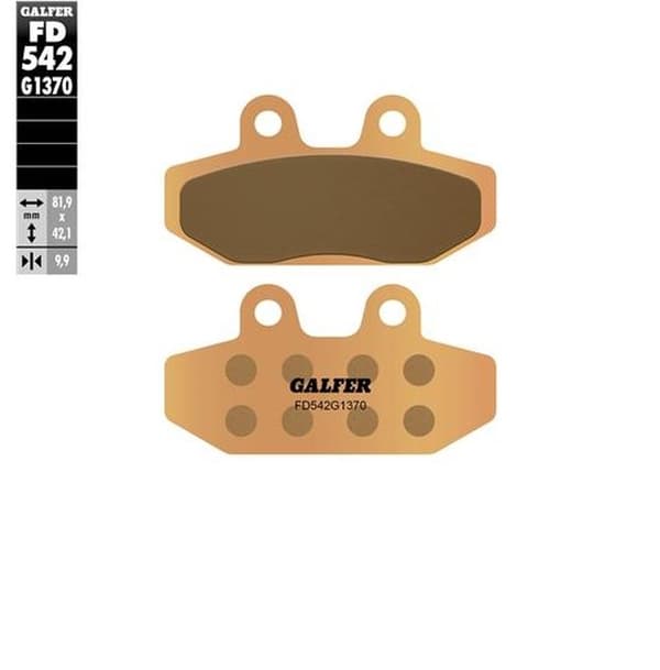 Galfer KH710 bremseklodser sintret metal (guld) Harley Davidson